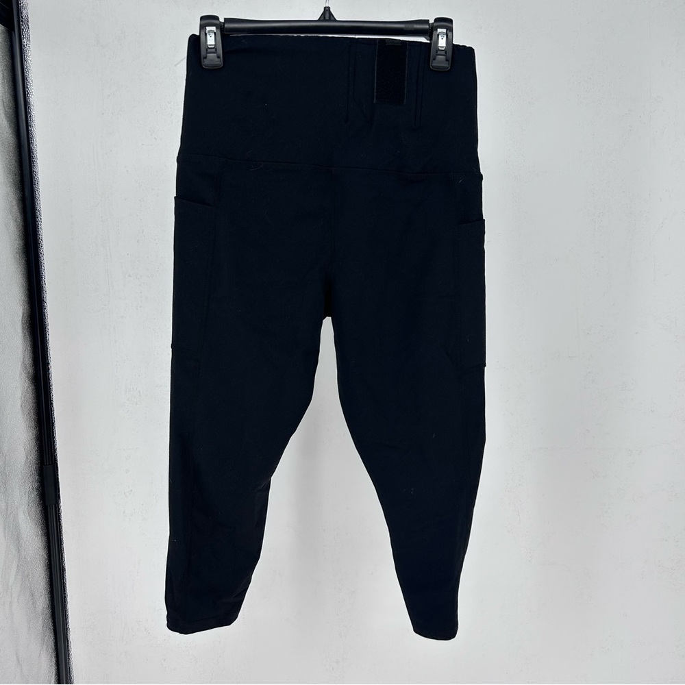 Lethal Leggings Black Cropped High-Waisted Concealed Carry  Pants size Large
